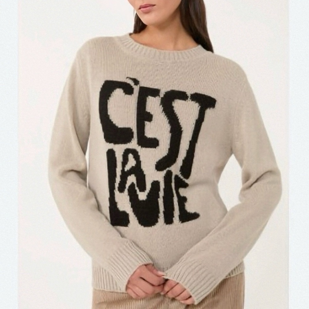 Weekend Max Mara C'est La Vie Alpaca Wool Jumper - Sand, XS